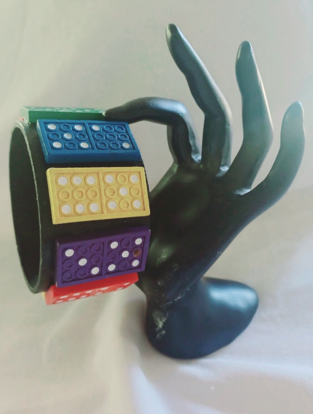 Colorful Domino Tile Cuff Bracelet - Multicolor